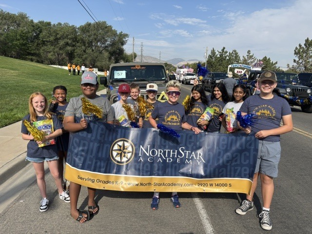 Student Body Officers  walking in parade