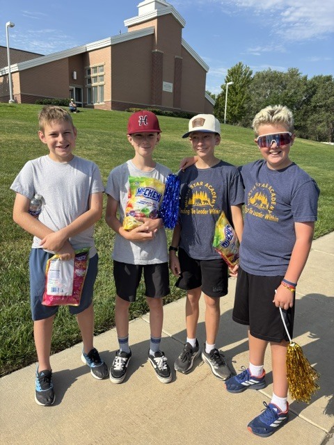 4 boys at the parade