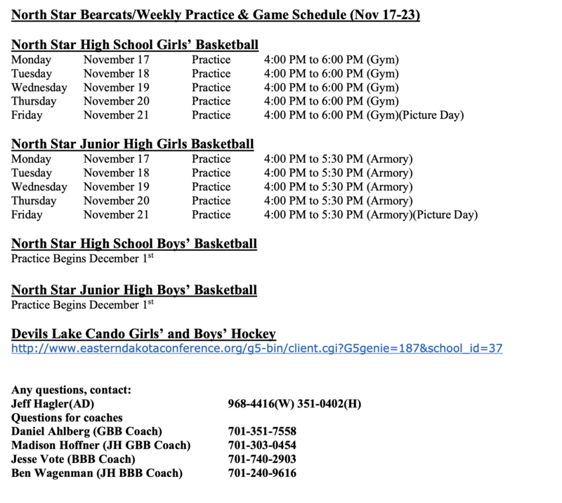 Weekly Activities (Nov 17 - Nov 23)