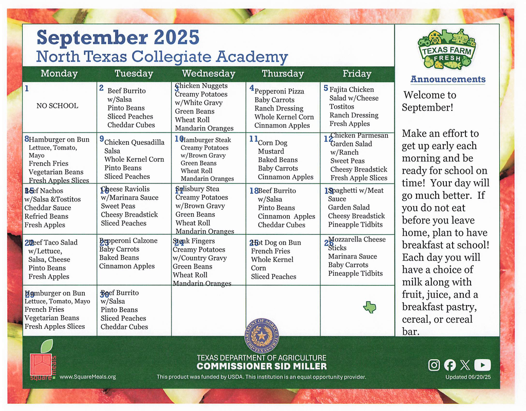 Lunch Menu