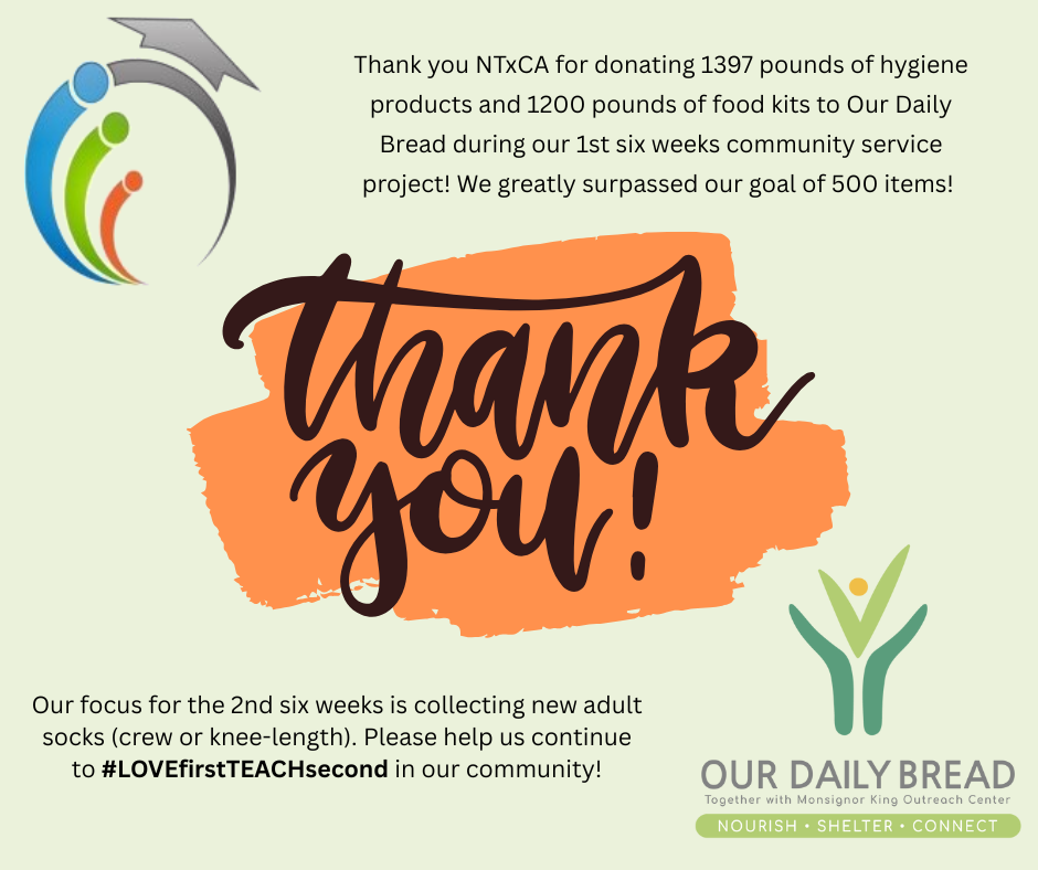 Thank you - Community Service goal met!
