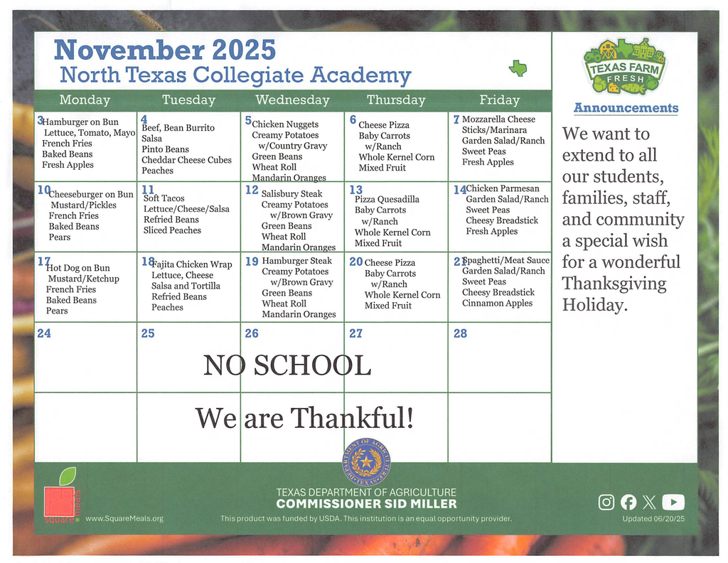 Lunch Menu
