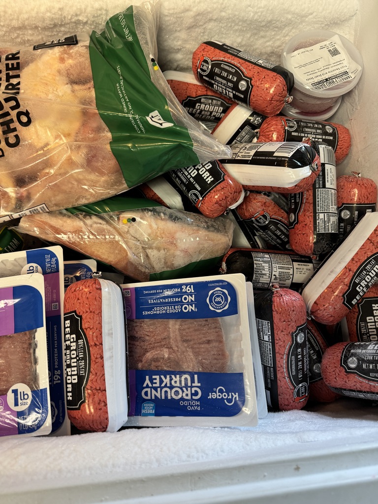 beef, turkey, chicken