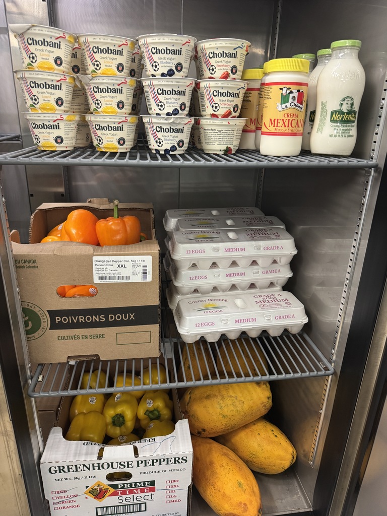 yogurt, milk, peppers, eggs