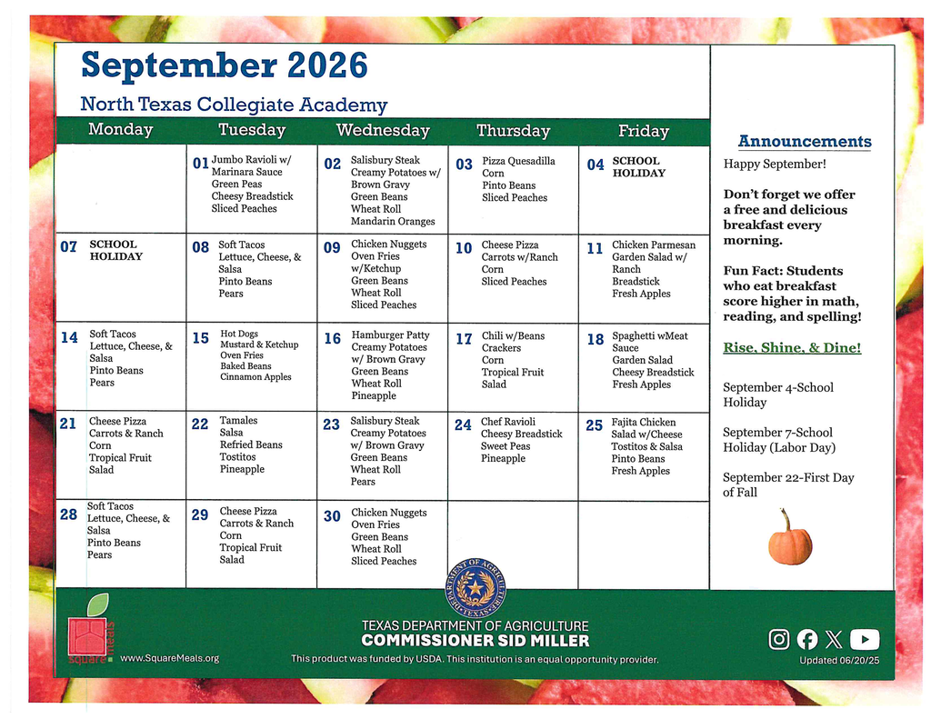 Lunch Menu