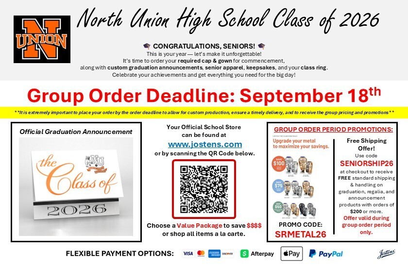 GRADUATION ORDERING INFORMATION
