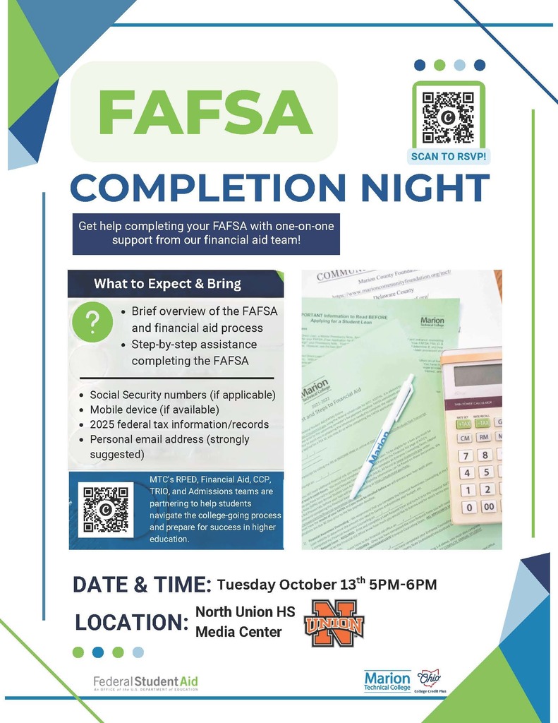 FAFSA Night Flyer North Union.