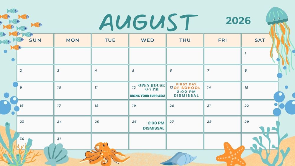 August 2026 Calendar