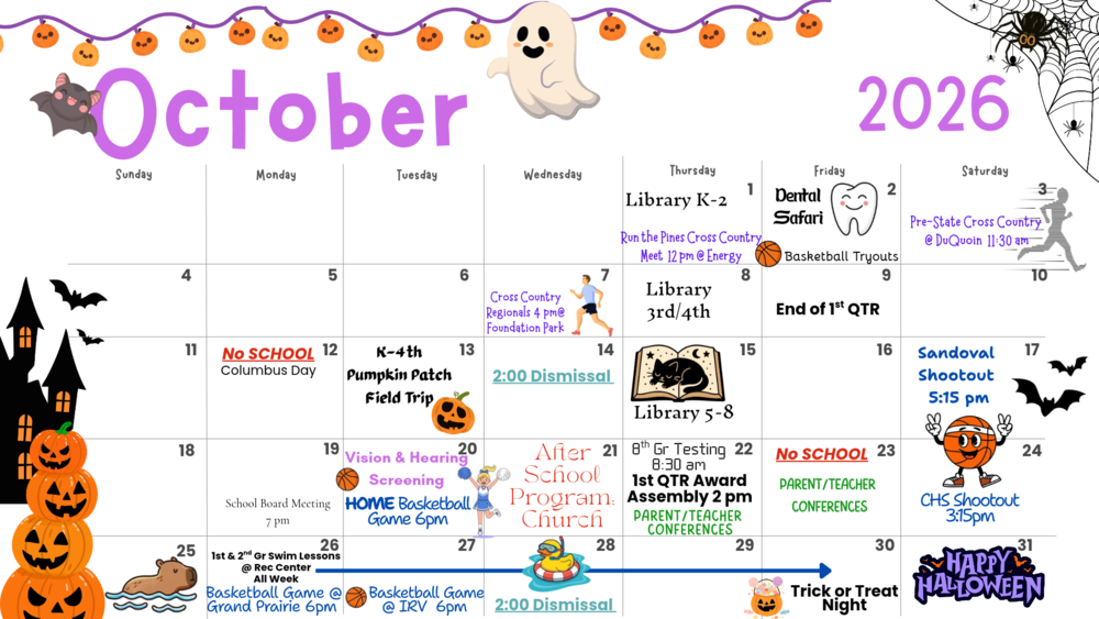 2026 October Calendar