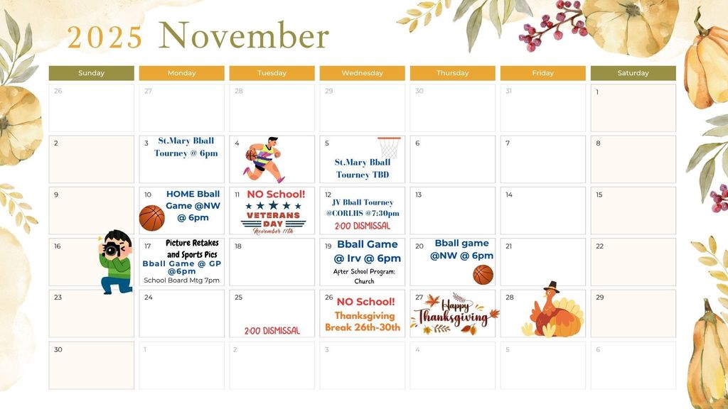 November Calendar
