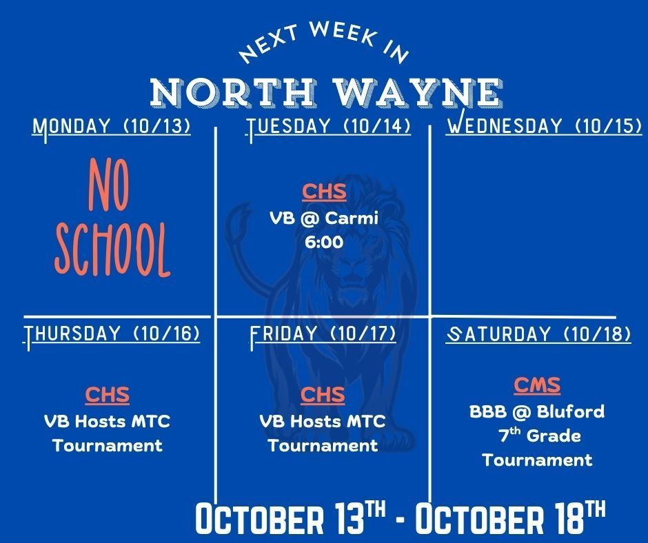 Next Week in North Wayne