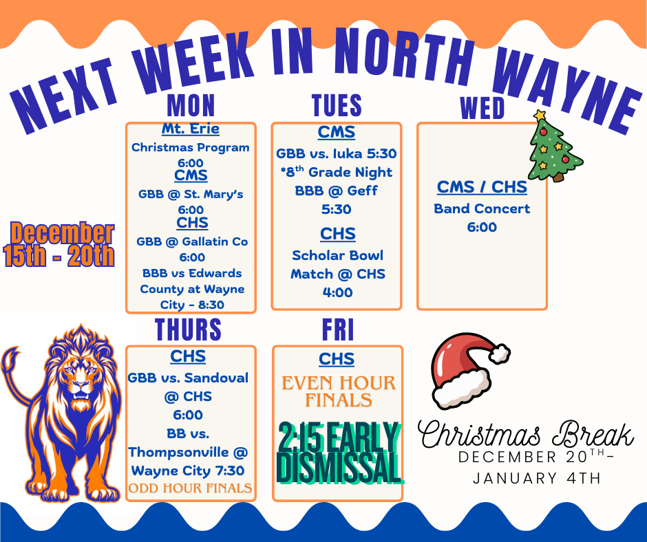 Next Week in North Wayne