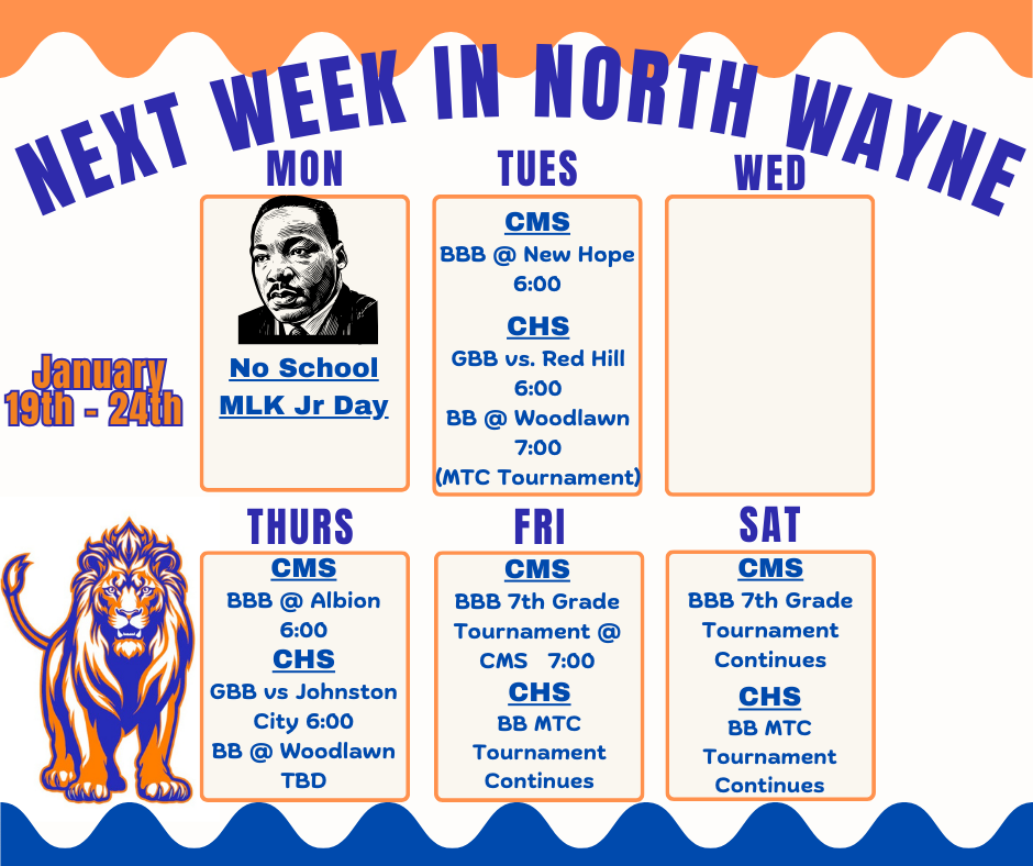 Next Week in North Wayne