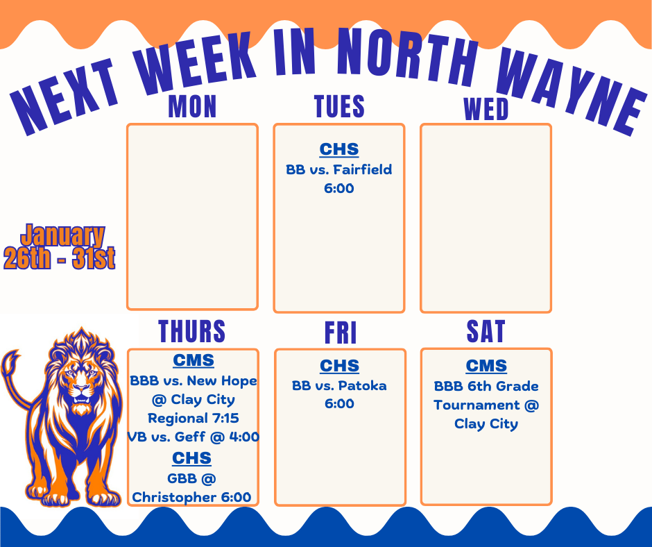 Next Week in North Wayne