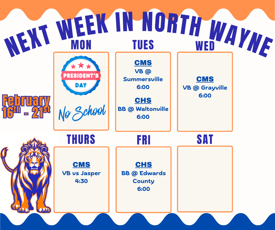 Next Week in North Wayne