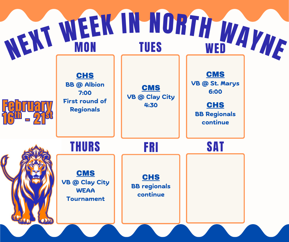 Next Week in North Wayne