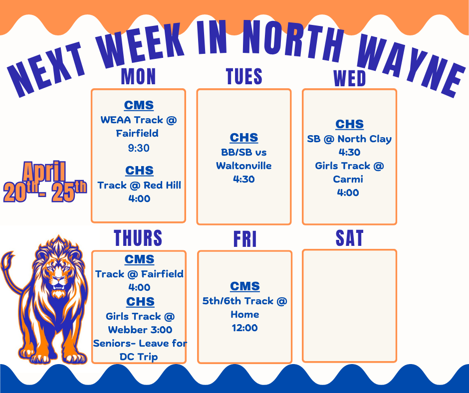 Next Week in North Wayne