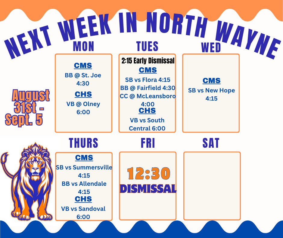 Next Week in North Wayne
