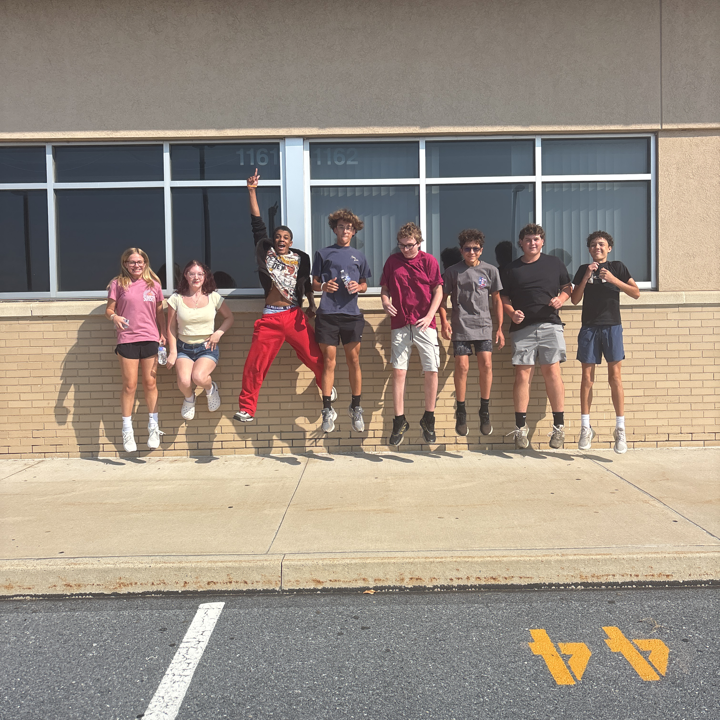 Students in Bus Loop