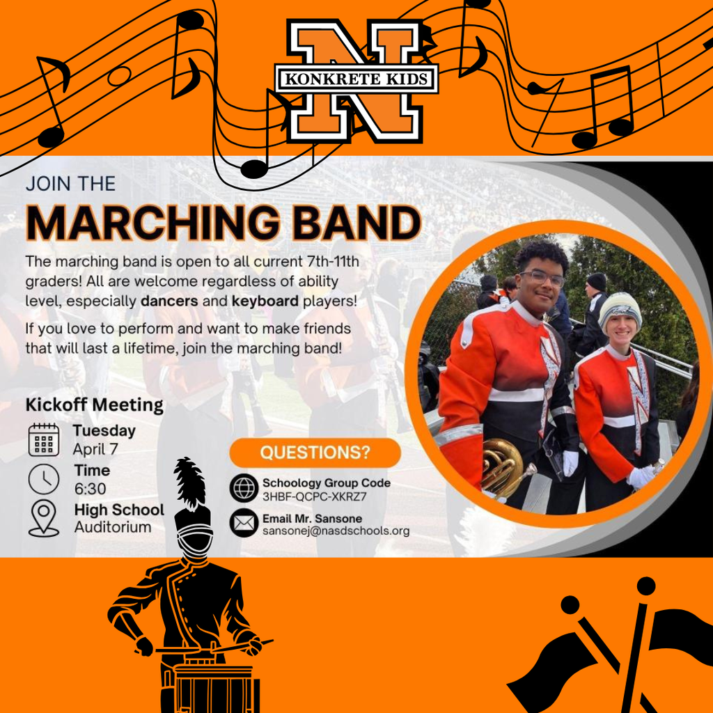 Join the High school Marching Band Flyer 