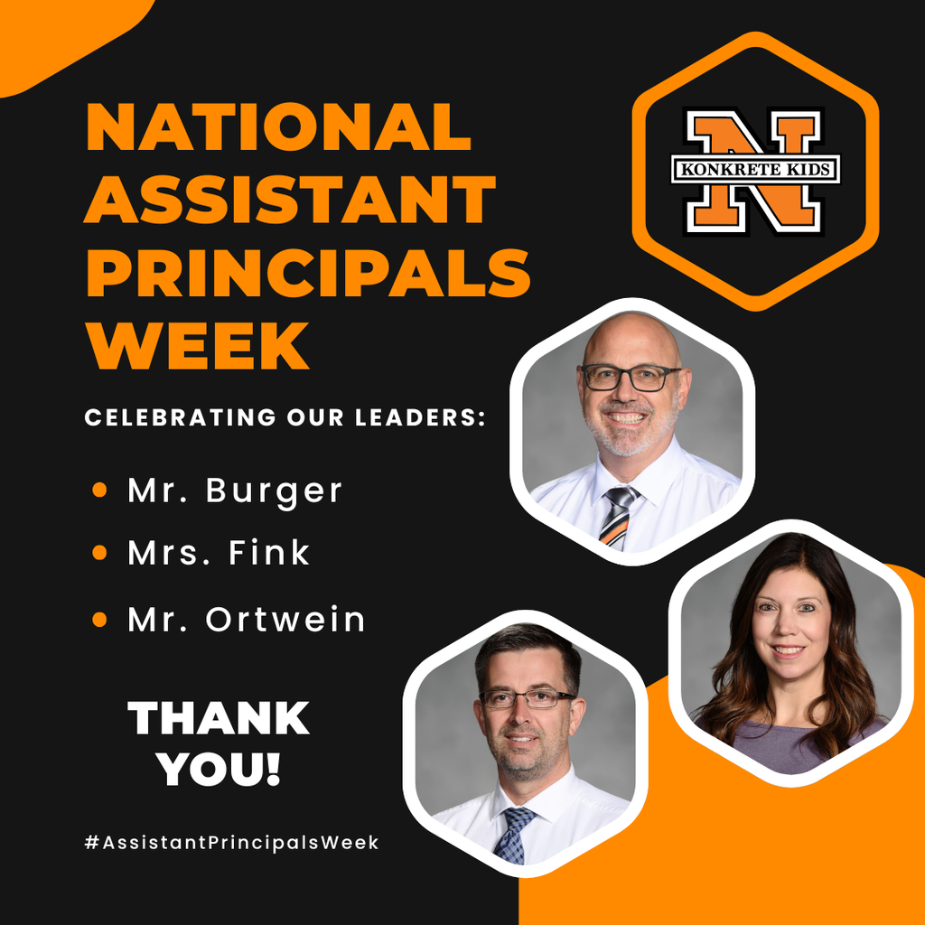 National Assistant Principals Week - with 3 pictures of one female and two males.