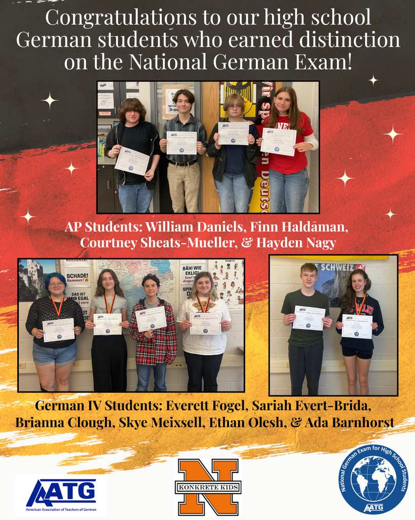 Distinction students on the National German Exam