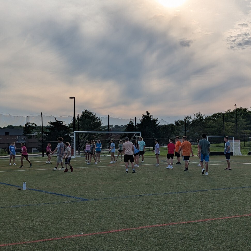 students playing