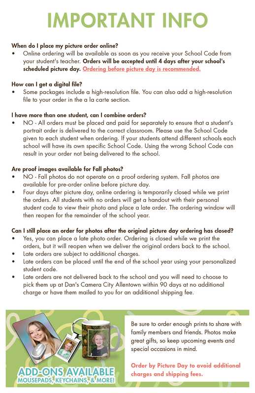 Picture Day Wednesday August 26th
