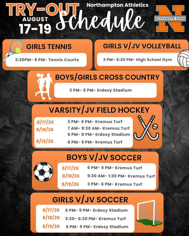 HS Tryout Schedule