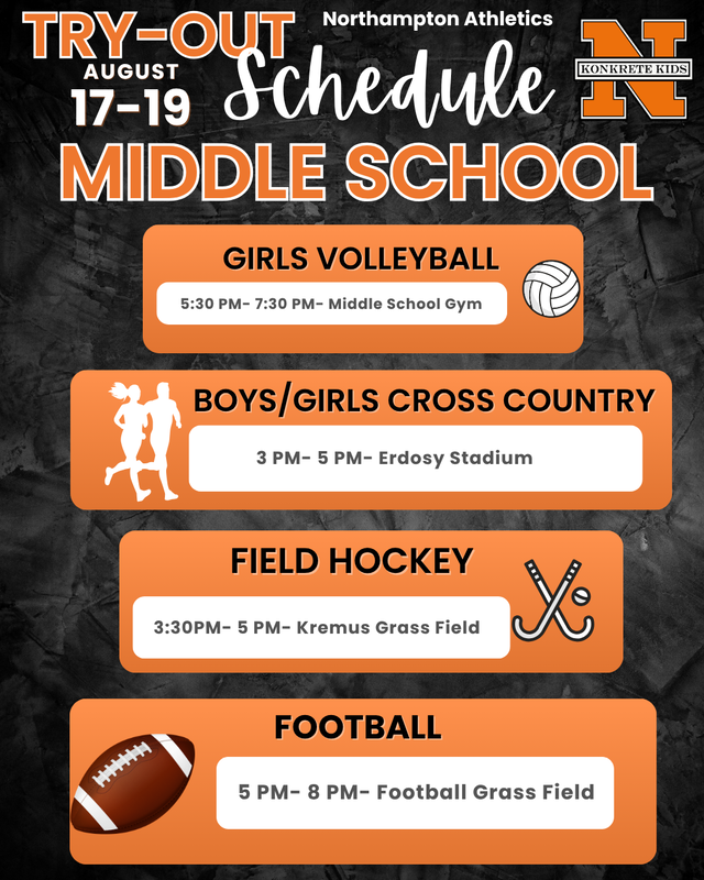MS Tryout Schedule
