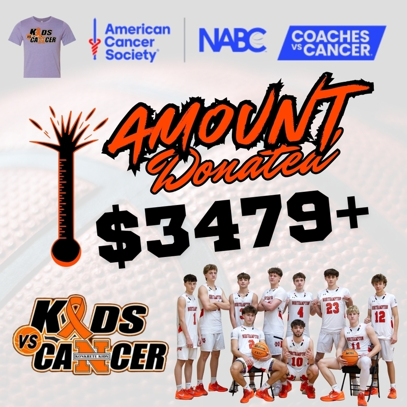 graphic with team picture displaying the total raised