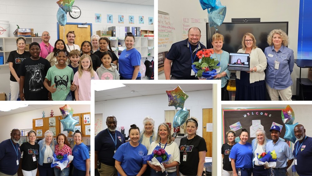 collage of employee winners