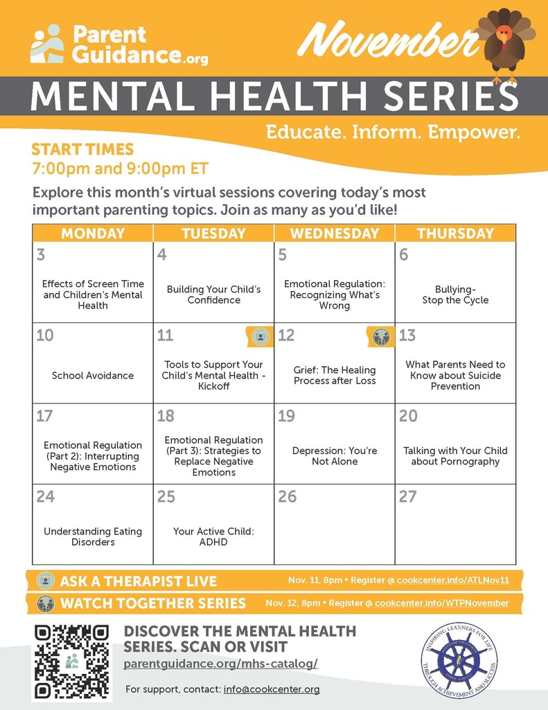 monthly webinar calendar