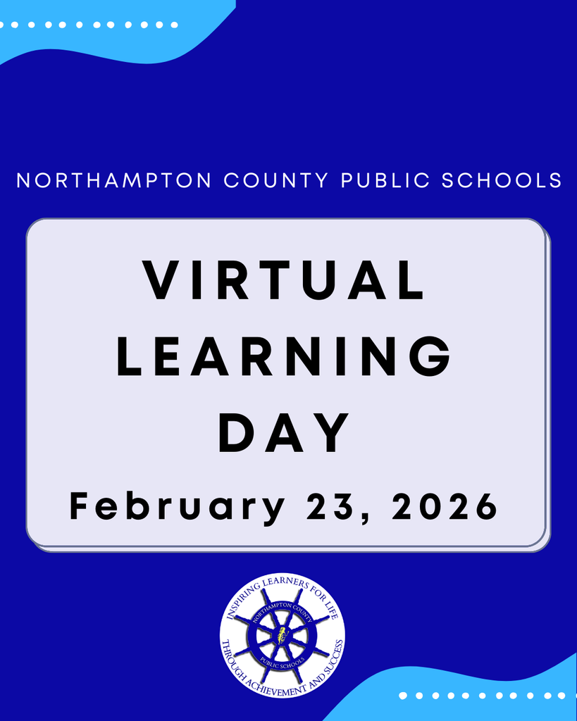 royal blue background with alert that reads: virtual learning day