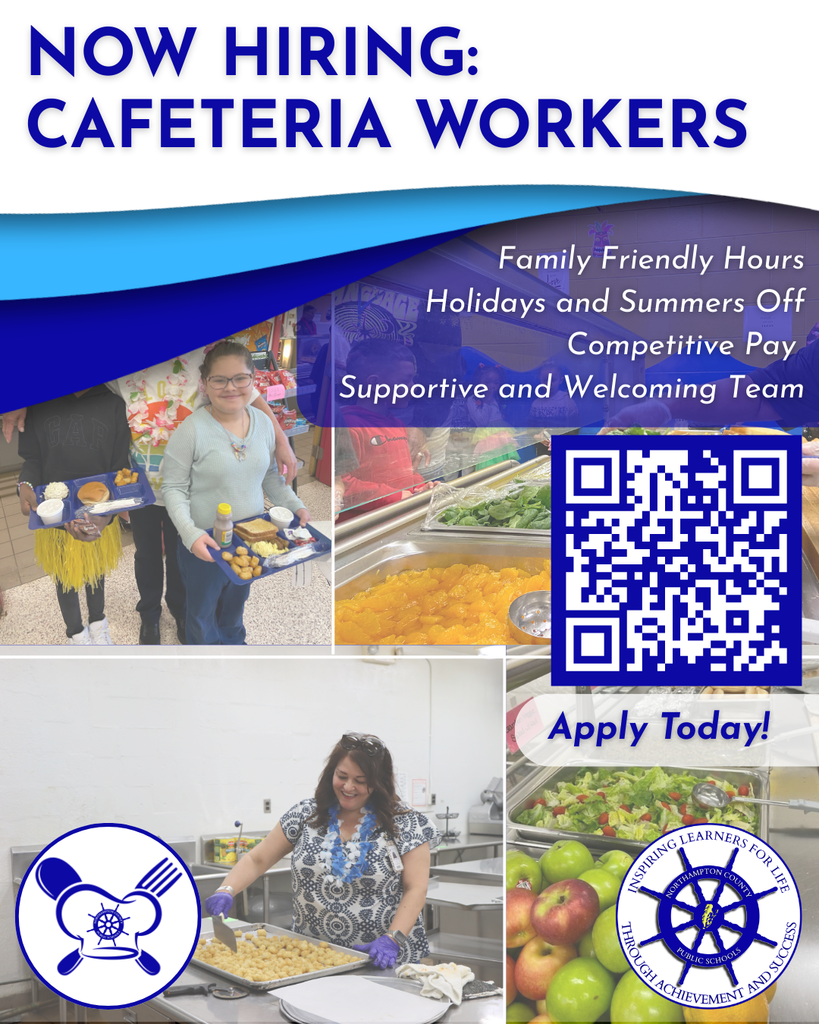 Now hiring: Cafeteria Workers job advertisement.
