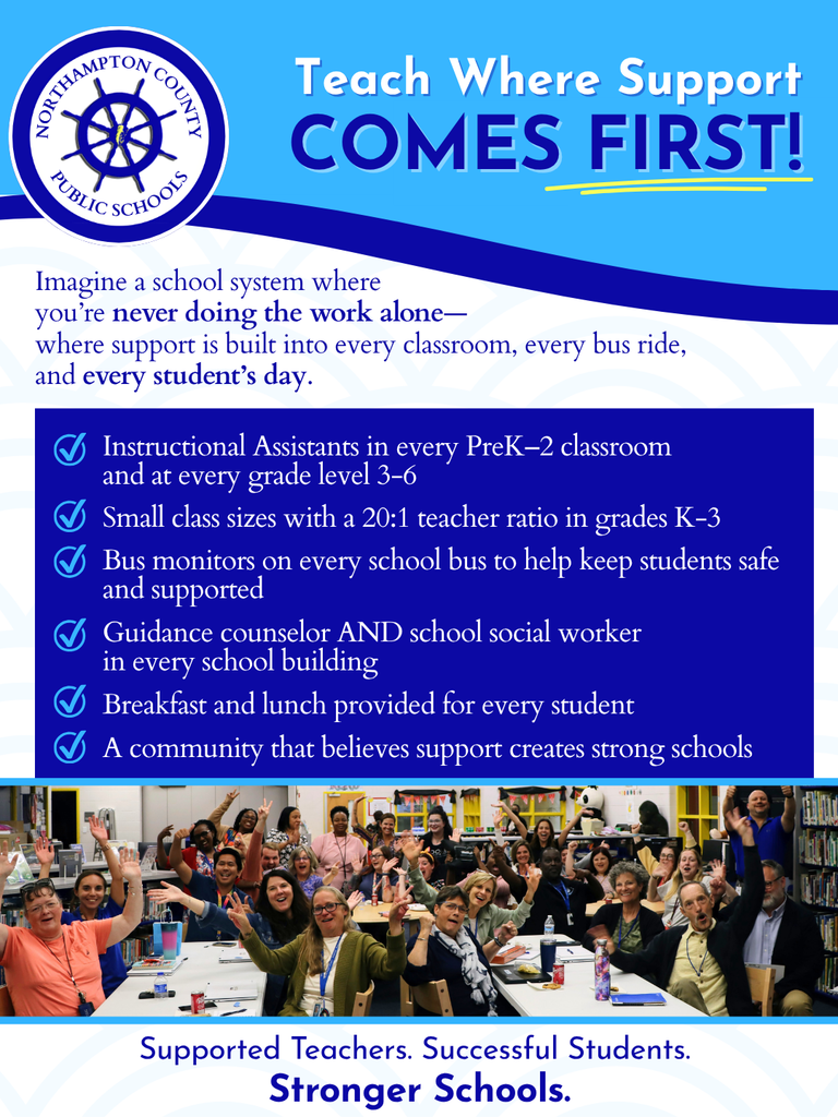 teach where support comes first - a text heavy graphic talking about all the supports available at NCPS