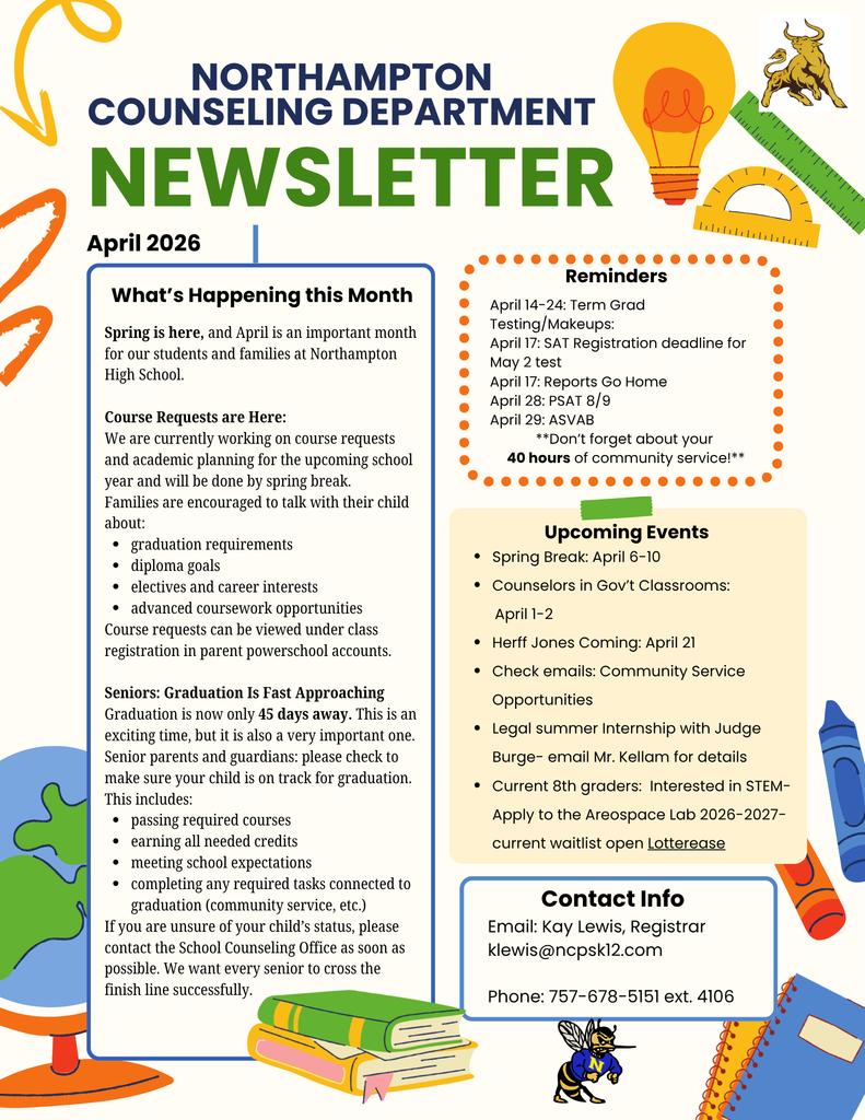NCPS NHS and NMS Counseling Department Newsletter