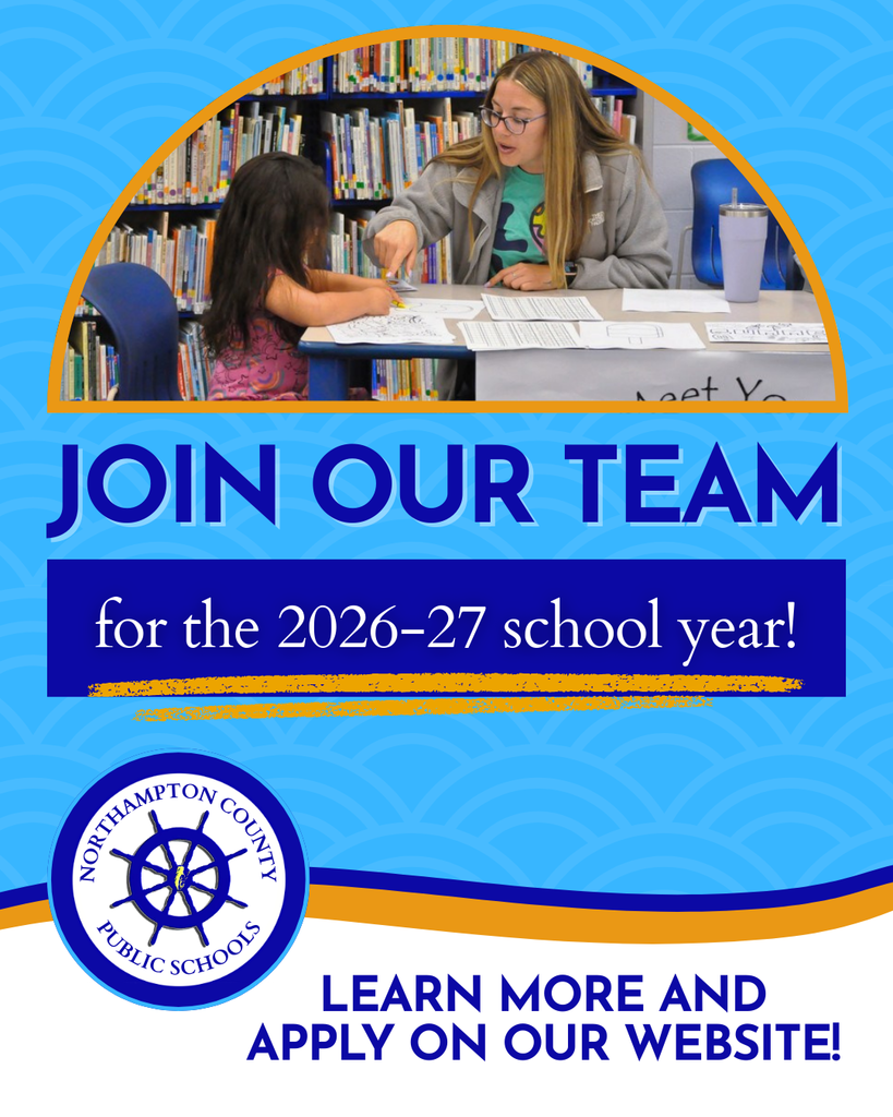 light blue background with yellow-gold accents. picture of a teacher helping a student. Graphic text reads: join out team for the 2026-27 school year!