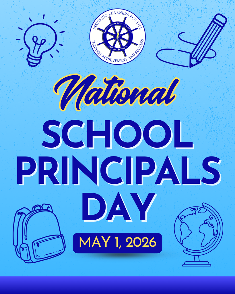 light blue and royal blue graphic celebrating national school principals day