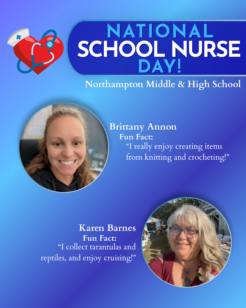 ombre of blues graphic celebrating our 2 school nurses at each school