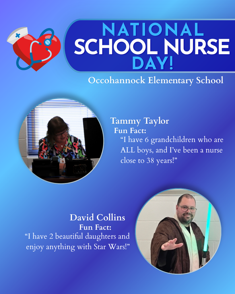 ombre of blues graphic celebrating our 2 school nurses at each school