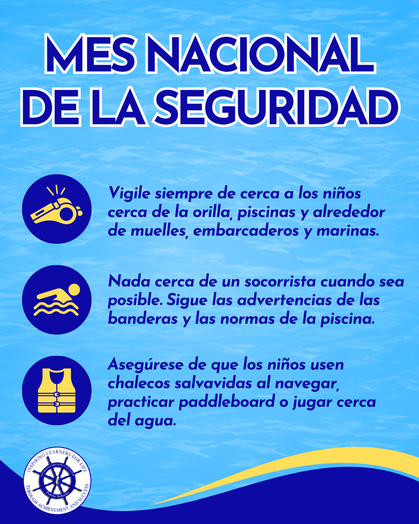 National Safety Month tips that are in the caption. (Spanish)