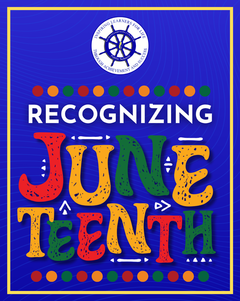 graphic that reads "recognizing Juneteenth"