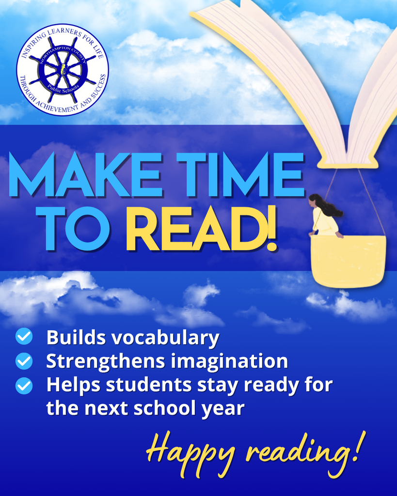 graphic promoting reading. Reasons why: builds vocabulary, strengthens imagination, helps students stay ready for the next school year.