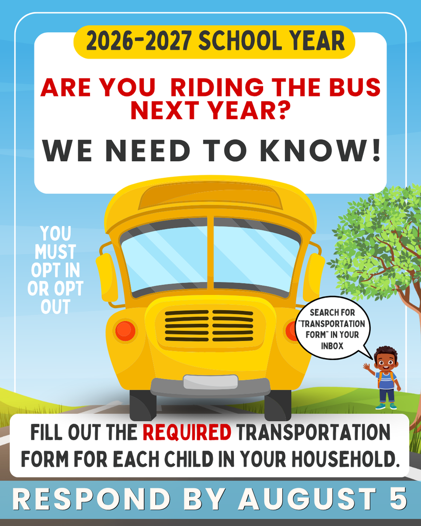 bus transportation form - respond by August 5