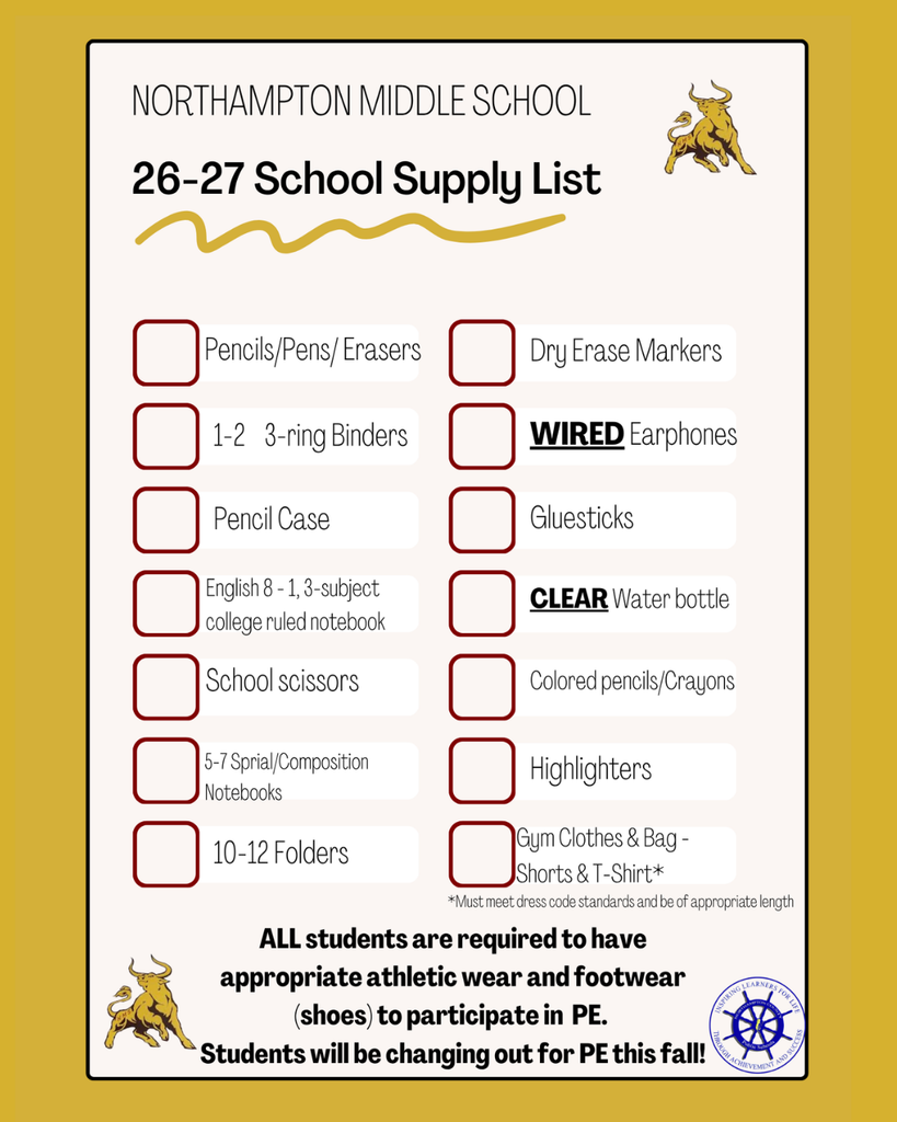 26/27 School Supply List: NMS-English