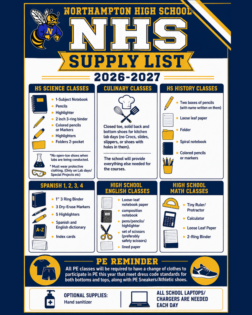 26/27 School Supply List: NHS-English