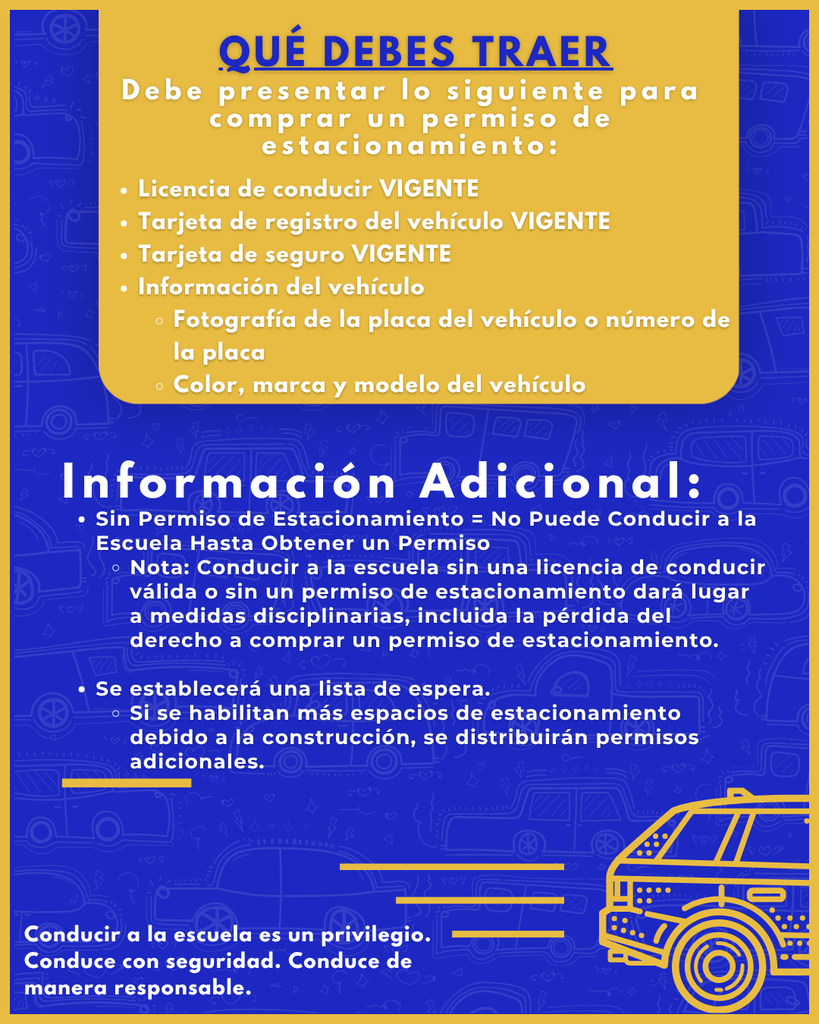 NHS Parking Pass Info - Slide 2 - Spanish