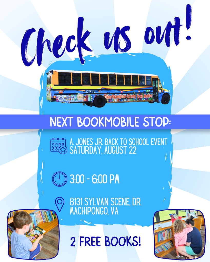 bookmobile graphic- 8/22, 3-6 pm, 8131 sylvan scene dr machipongo