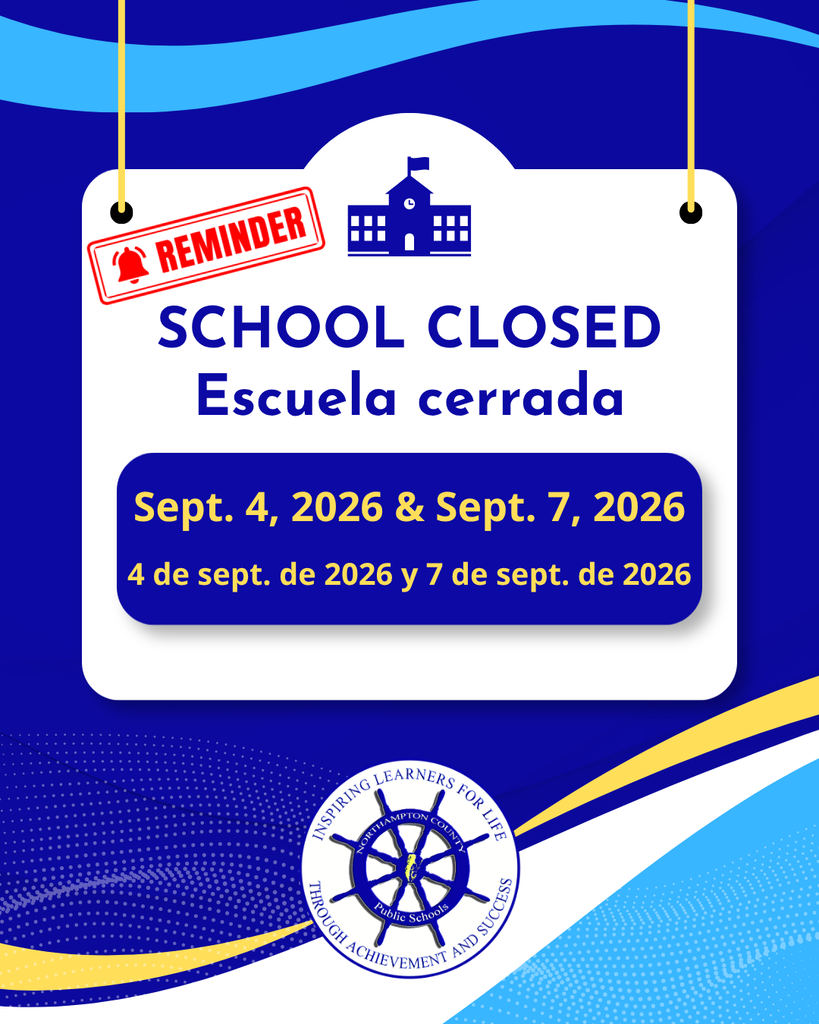 Reminder: School is closed 9/4/26 and 9/7/26